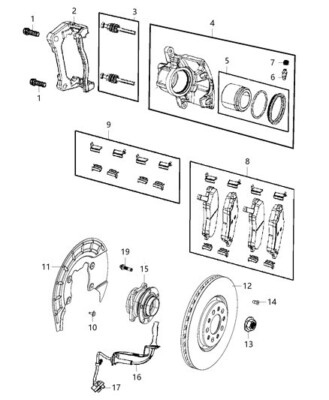 MOPAR 2AMV9884AC OEM Brake Rotor, Rear Fits- 2014-2021 Jeep Cherokee