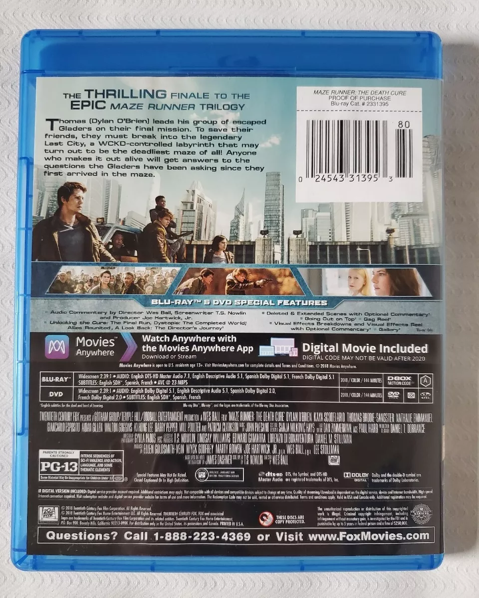 Maze Runner: Death Cure (Blu-ray + DVD + Digital)