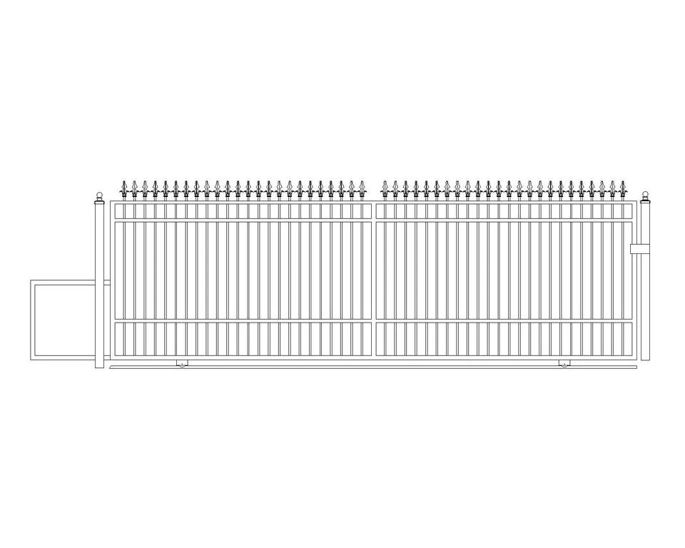 On Sale! #1417 20’ Driveway Slide Gate Iron Steel Metal Yard Gate Safety Home US - Image 3 of 4