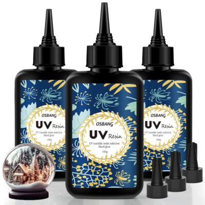 300g UV Resin Crystal Clear Hard UV Cure Epoxy Resin Upgraded Formula ...