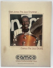 ELVIN JONES Vintage Camco Cardboard Easel Display, 11'' x 8 1/2''