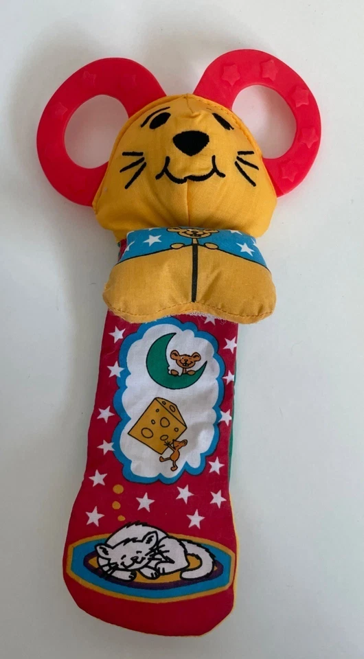老式 1999 年 Discovery Toys 毛绒老鼠宝宝婴儿磨牙玩具物品编号 1589 — 第 3/4 张图片