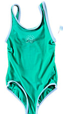 NWT Gap Kids Girl's One Piece Green SwimSuit Size M 8-10 Tag Originally 34.95