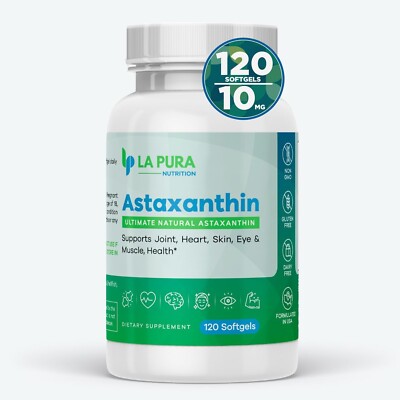 LaPura Ultimate Natural Astaxanthin 10mg -  120 Softgel Capsules Antioxidant