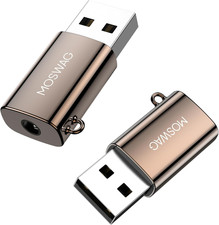 2 Pack USB to 3.5Mm Jack Audio Adapter, External Stereo Sound Card