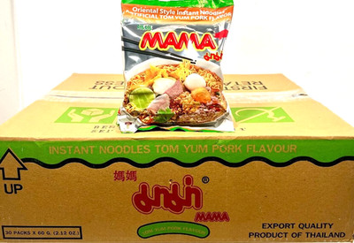 Mama Pork Tom Yum Instant Noodles 2.12 oz x 30 Packs~ 12/2026