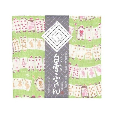 Shirayuki Yuzen Dishcloth - Alice in Wonderland (Macaron Green)