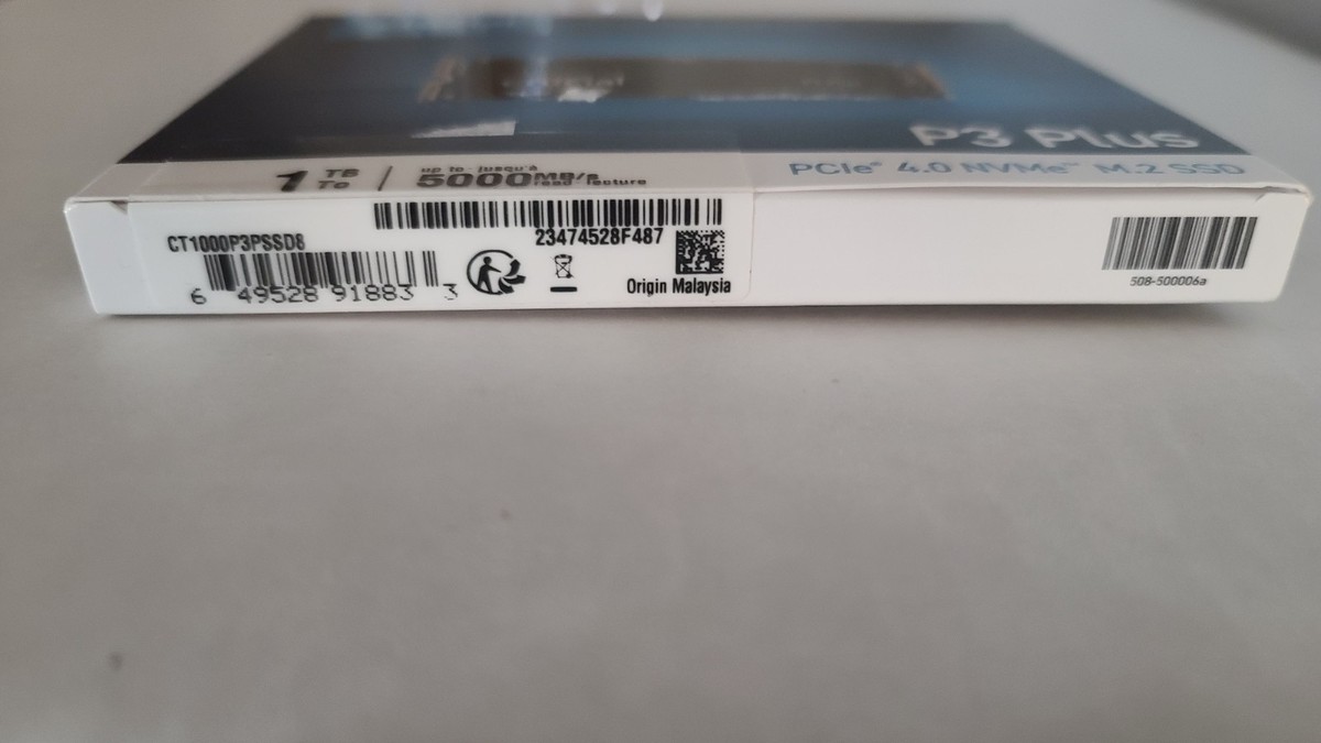 Crucial(クルーシャル) P3plus 1TB 3D NAND NVMe Amazon.com: Crucial P3 Plus PCIe Gen4 NVMe 1TB SSD, Up to 5,000MB