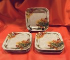 222 Fifth Avenue PTS Autumn Celebrations Square Appetizer Plates Set Of 7 Retire — photo 1