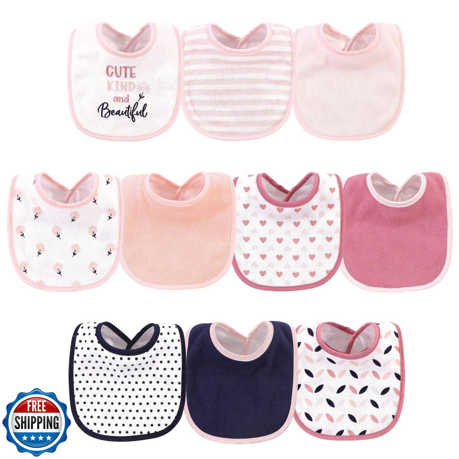 Hudson Baby Unisex Baby Cotton and Polyester Bibs, Cute, Kind And Beautiful,
Opens in a new window o