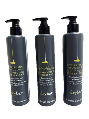 #ad 3 PACK Drybar SET Shampoo Conditioner Shower Gel Body Wash 12.17oz 360mL Bottles $80.00