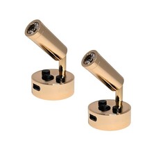 12V 24V LED Reading Light USB Port Pack of 2 Campervan Motorhome Boat Wall Lamps