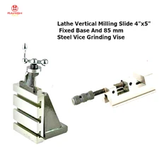 Lathe Milling Vertical Slide 4"X 5" Fixed Base And 85mm Steel Vice Grinding Vise