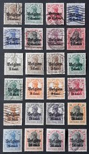Germany Wilhelm II 1914-18 twenty-four mint/used stamps from occupied Belgium