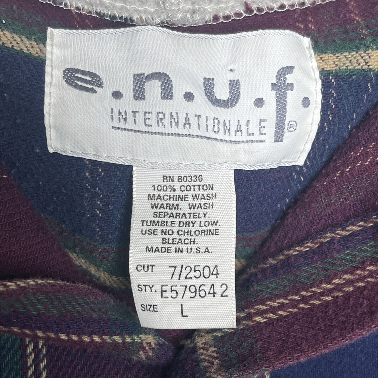 Vintage 90s Plaid Patchwork Button Up Flannel Hoo… - image 4