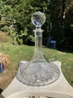 Crystal Ships Decanter (Waterford) - Vintage Glass Whiskey Bottle with Stopper