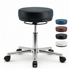VERSEE Liber Drehhocker Hocker Rollhocker Arbeitshocker Sitzhocker Echt-Leder