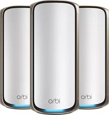 NETGEAR - Orbi 970 Series BE27000 Quad-Band Mesh Wi-Fi 7 System (3-pack) - White