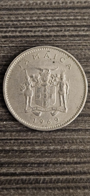 1969 Jamaica 10 Cents Copper Nickel Coin #F134*