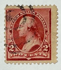 US #220c 1890 2c carmine Wash. “caps on both 2’s” Variety Used/sound; $35 SCV