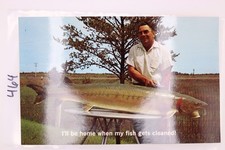 Vintage Fishing Humor Postcard G R Brown Co Wisconsin Unposted