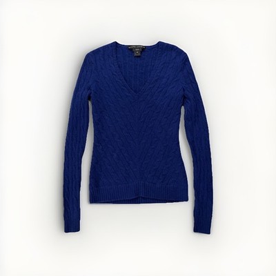 Ralph Lauren Sweater Women’s Medium Black Label Cashmere Cable Knit Pullover