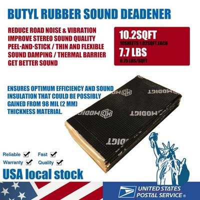 20sqft Sound Deadening Proofing Mat Butyl Car Van Audio Panel Vibration Damping