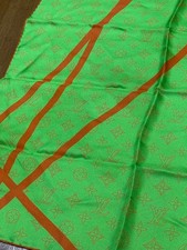 Louis Vuitton Green Monogram Silk Scarf 54x54 Limited Edition Unused