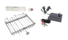 Edelstahl Spießdreher Sesam für 11 Spieße Schaschlik Mangal mit Motor regelbar