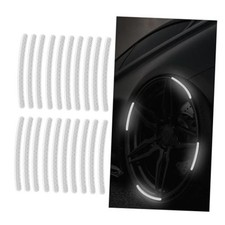 20PCS Car Wheel Stripe Reflective Stickers - Night Safety Warning Anti White