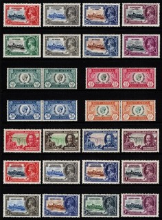 1935 King George V Silver Jubille Issues 10 Complete Issues MH SCV $204.35
