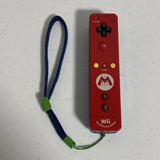 Nintendo Wii Motion Plus Super Mario Red Remote Tested & Working