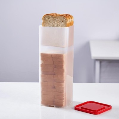 Empty Airtight Bread Box For Kitchen Cabinet, Plastic Food Storage Container