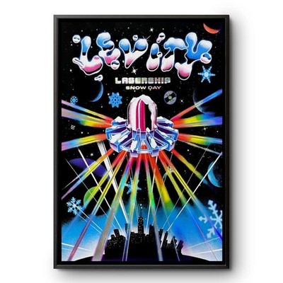 Levity Lasership Snow Day Music Poster Print Space UFO Art Concert Wall Decor