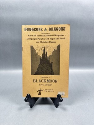 BLACKMOOR DUNGEONS & DRAGONS SUPPLEMENT II 2 DAVE ARNESON TSR WIZARD D&D
