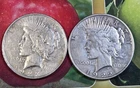 1922d and 1923d  Peace Dollars- Nice  bullion grade coins