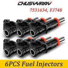 High Quality set of 6 PREMIUM Fuel Injectors 7531634 For 2006 BMW 330xi