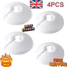 Pack of 4 15mm White Plastic Radiator Pipe Covers Split Pipe Collars