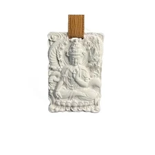 Handcrafted Guanyin Buddha Pendant Relief Art Sculpture, Carved Hanging Amulet