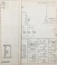 1978 Ford Thunderbird Foldout Electrical Wiring Diagram T Bird Oem Factory
