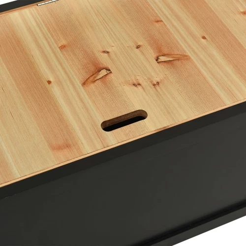 Banco madera maciza de abeto negro 107x45x75,5 cm - Imagen 7 de 9