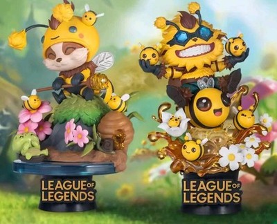 2pcs Official Anime Teemo & Ziggs PVC Action Figure Statue Collectible Model Toy