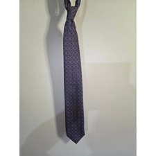 Classic Purple Geometric Silk-Effect Tie