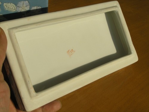 LG De Colección Pintada a Mano Porcelana China Tapa Rectangular Caja Pájaros Flores - Imagen 6 de 11