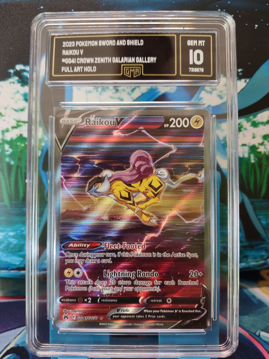 Gem Mint 10! Raikou V GG41 POKEMON GMA CROWN ZENITH ALT Gem Mint 10! Raikou V GG41 POKEMON GMA CROWN ZENITH ALT