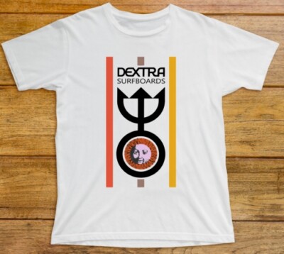 Dextra Surfboards T-Shirt 783 Retro 60s Surfing Waves Reef Longboard California