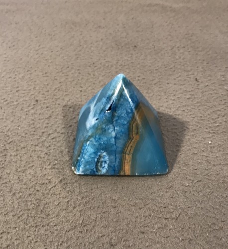 Pyramid Shape Ocean Picture Stone Lapidary Stone - Picture 9 of 9