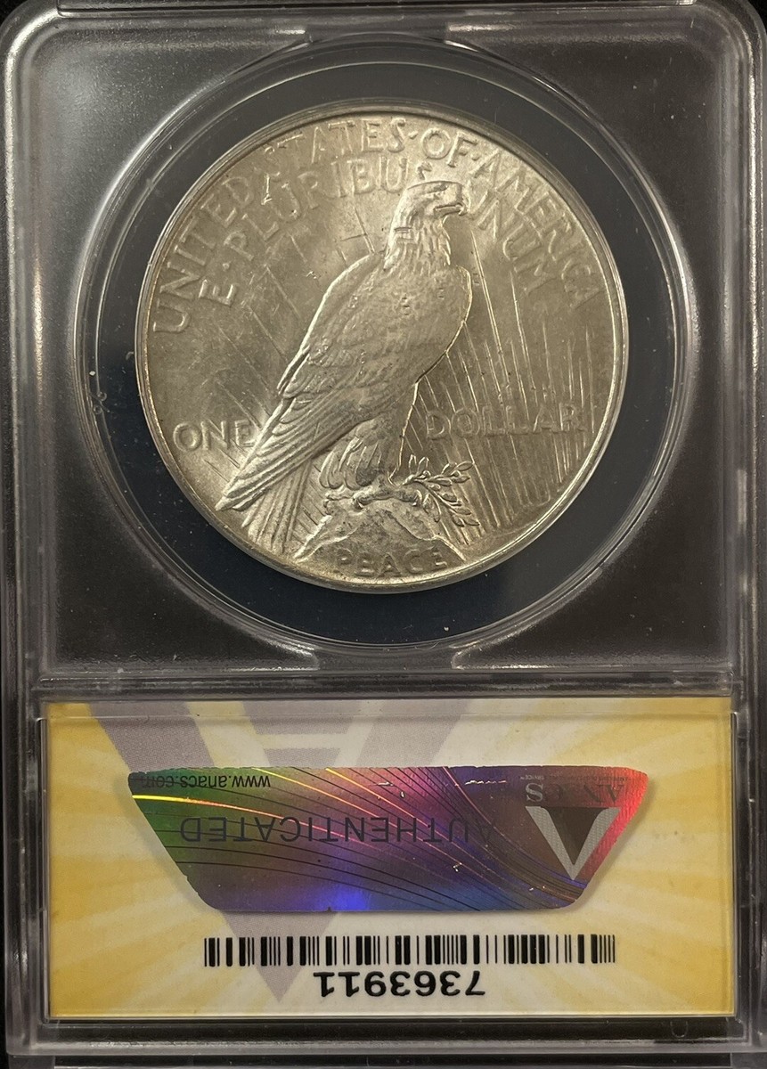 1922 $1 VAM-1A “Line In Tiara” (Regular Strike) Peace Dollar