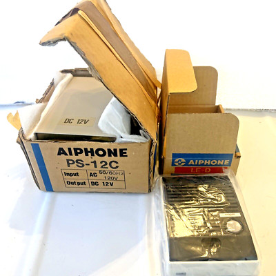 Vintage AIPHONE PS-12C Regulated Power Supply & intercom Door Station LE-D