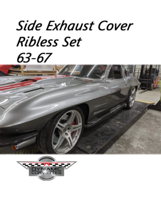 Side Exhaust Panels (Without Ribs) Carbon Fiber - C2 Corvette 1963